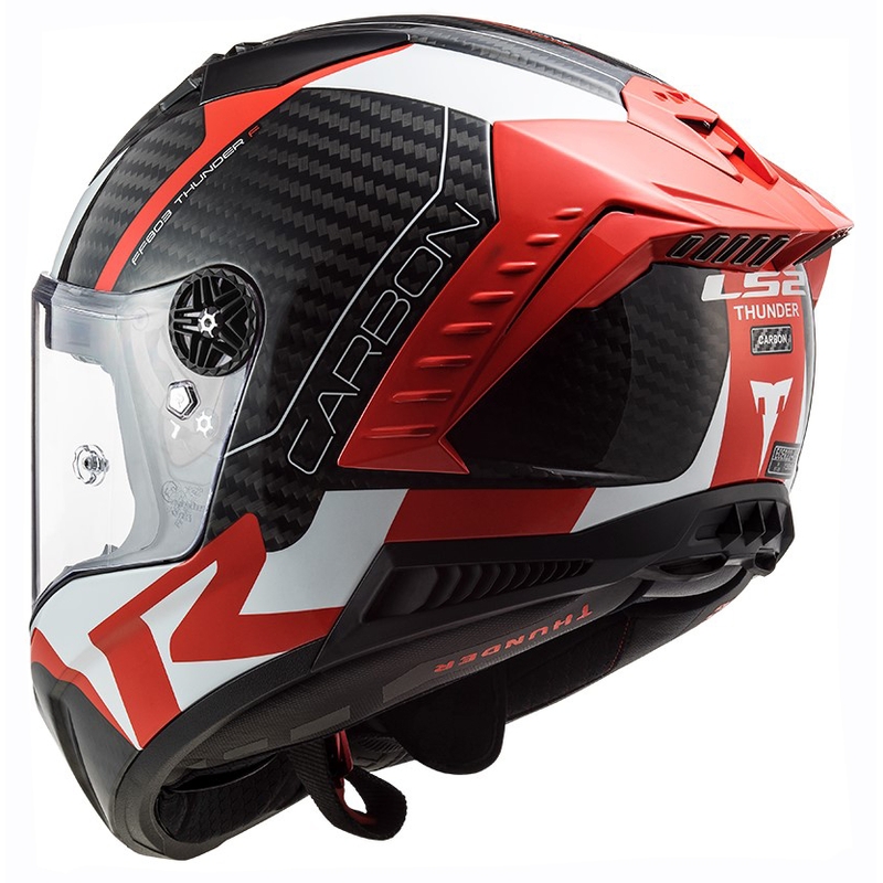 LS2 FF805 Thunder C Racing1 schwarz-weiß-roter Integral-Motorradhelm