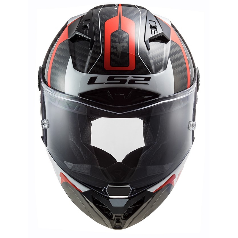 LS2 FF805 Thunder C Racing1 schwarz-weiß-roter Integral-Motorradhelm
