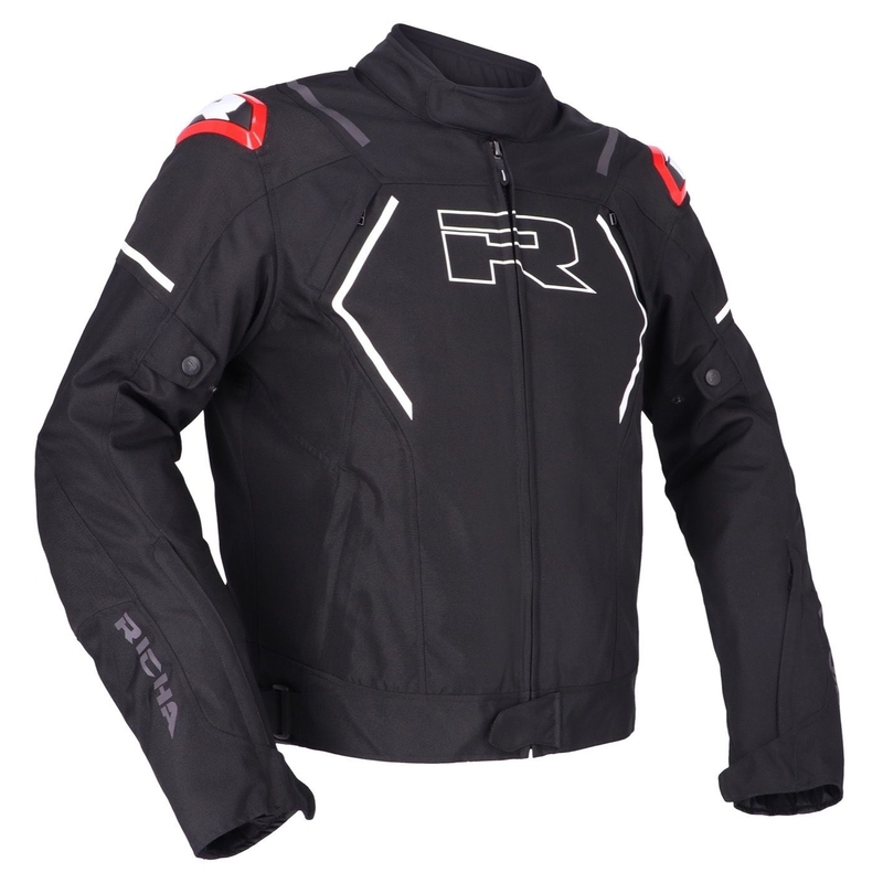 Motorradjacke RICHA Vendetta schwarz-weiß-rot Ausverkauf