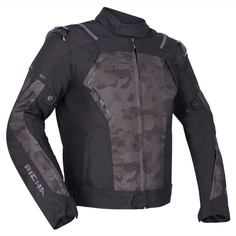 Motorradjacke RICHA Vendetta schwarz-grau camo Ausverkauf