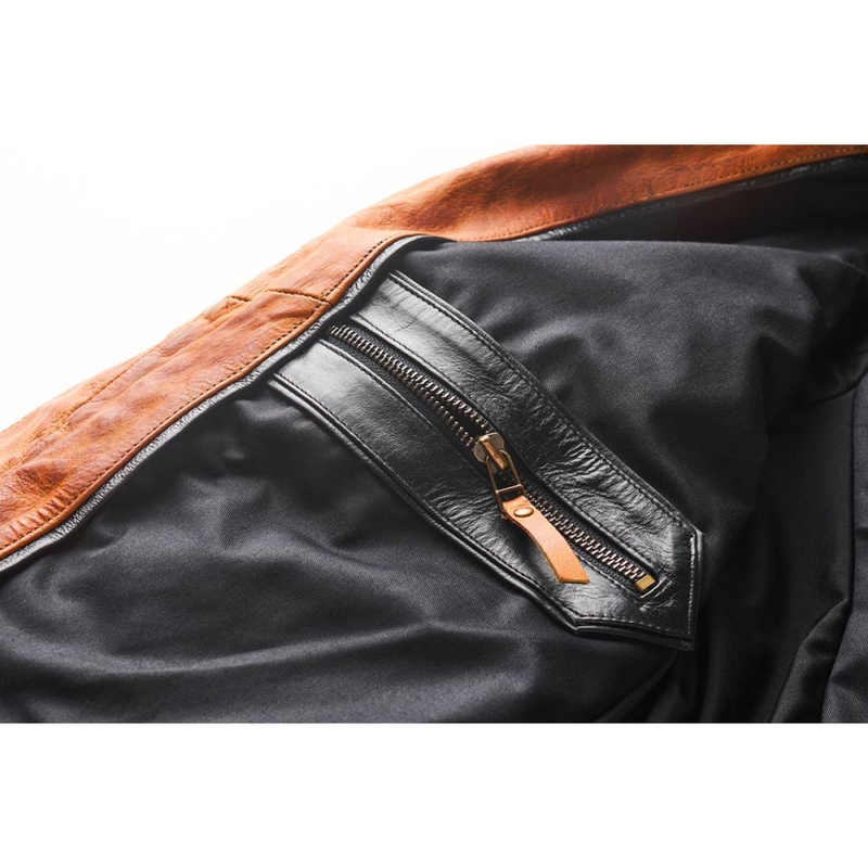 Fuel Bourbon Brown Leder Motorradjacke Ausverkauf