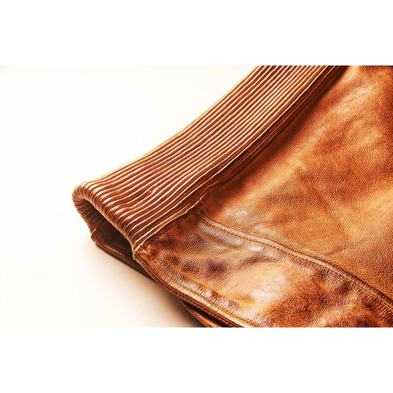 Fuel Bourbon Brown Leder Motorradjacke Ausverkauf