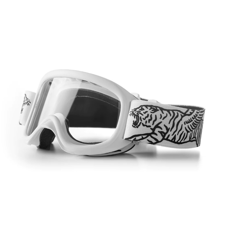Motocrossbrille Fuel Racing Division schwarz und weiß Ausverkauf