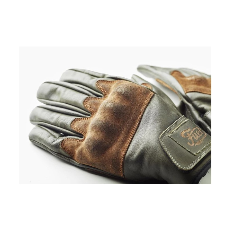 Fuel Rodeo Motorradhandschuhe Grün-Braun
