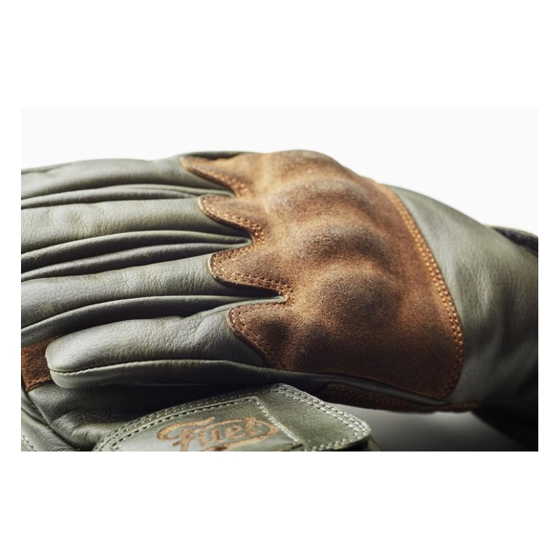 Fuel Rodeo Motorradhandschuhe Grün-Braun