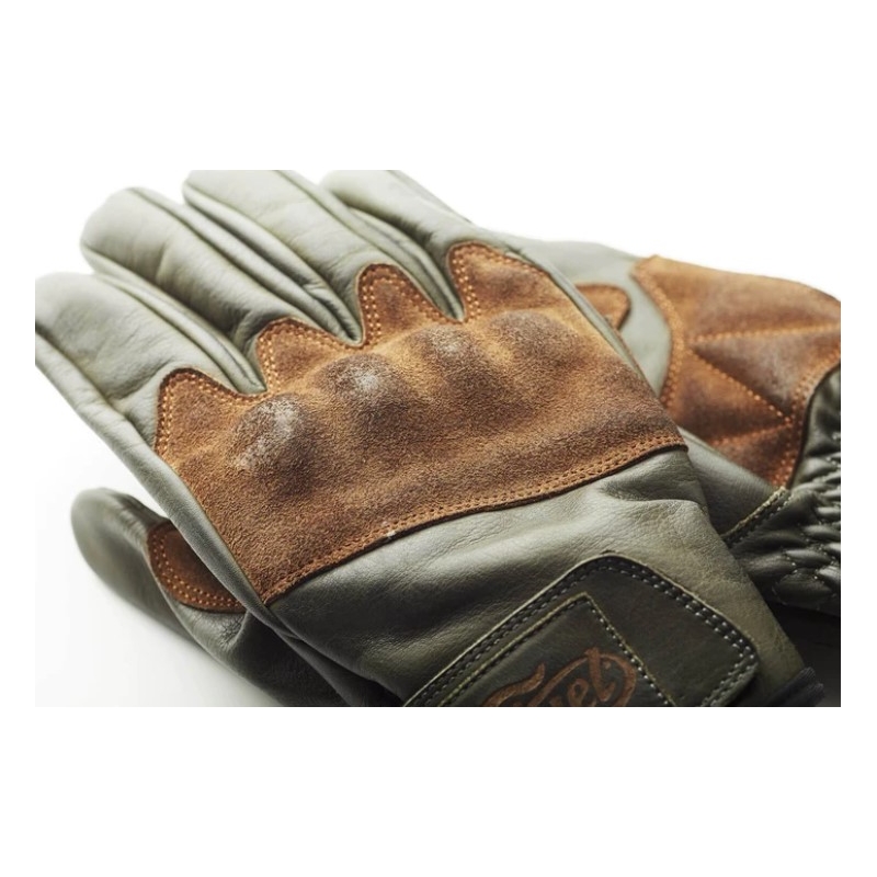 Fuel Rodeo Motorradhandschuhe Grün-Braun