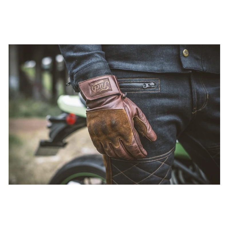 Fuel Rodeo Motorradhandschuhe Braun