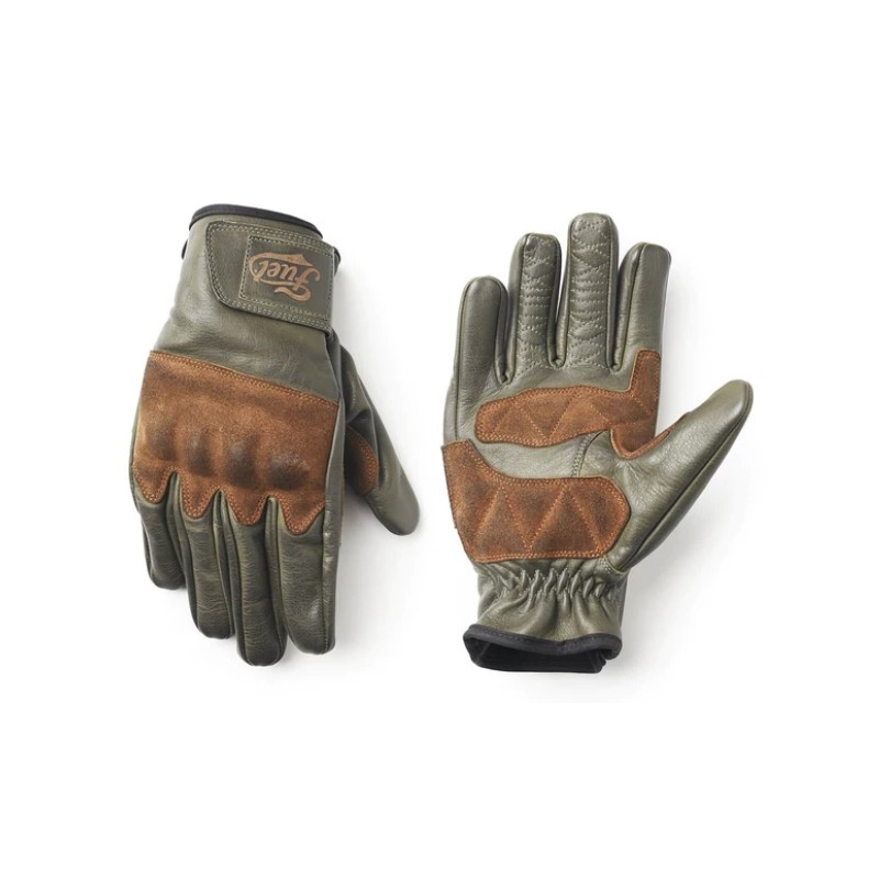 Fuel Rodeo Motorradhandschuhe Grün-Braun