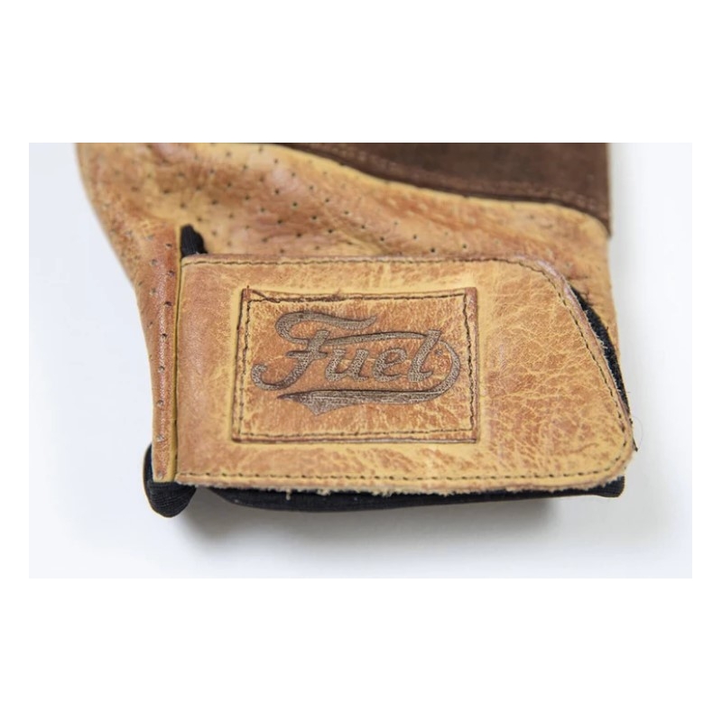 Motorradhandschuhe Fuel Rodeo braun-gelb