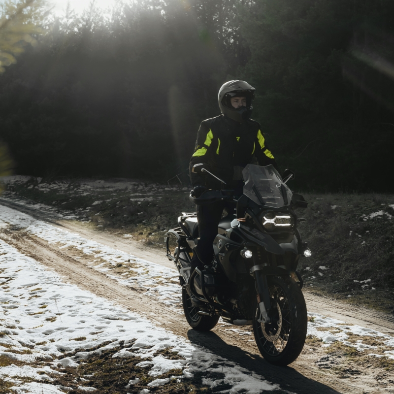 Motorradjacke Rebelhorn Hardy II schwarz-fluo gelb Ausverkauf