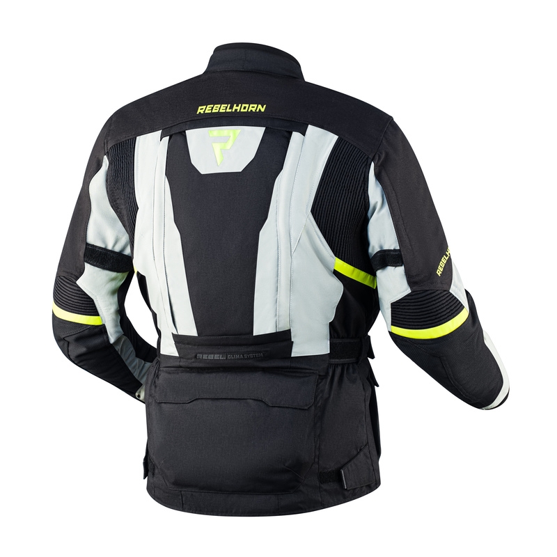 Rebelhorn Hardy II Motorradjacke grau-schwarz-fluo gelb Ausverkauf
