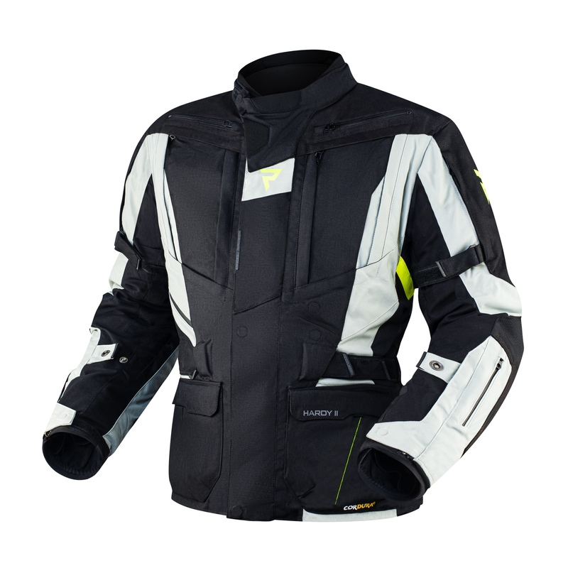 Rebelhorn Hardy II Motorradjacke grau-schwarz-fluo gelb Ausverkauf