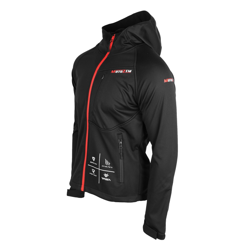 Softshelljacke MotoZem Racing Team schwarz-rot