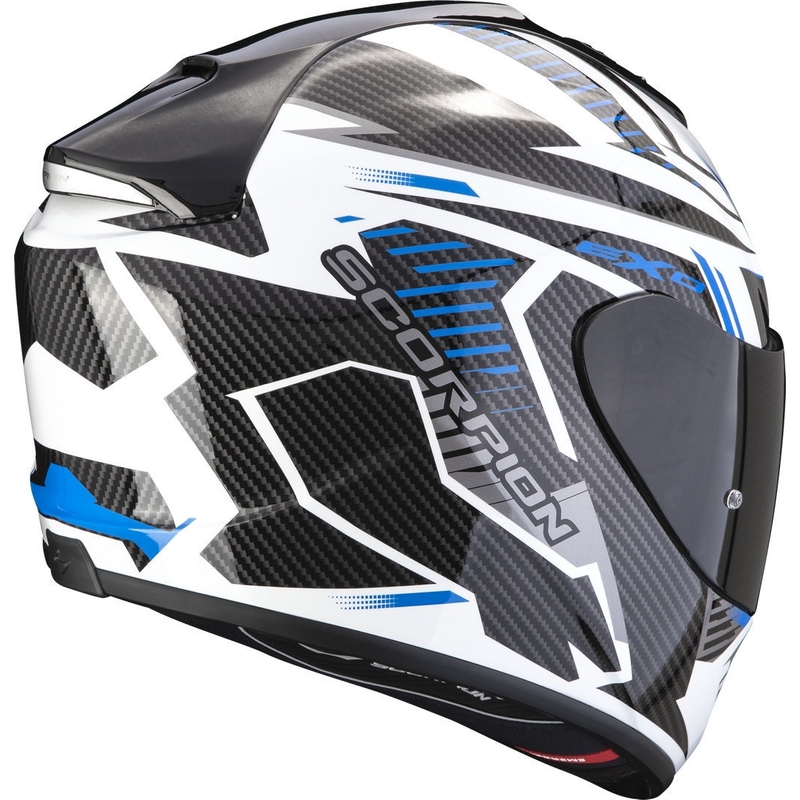 Integral Motorradhelm Scorpion EXO-1400 EVO Air Shell weiß-blau