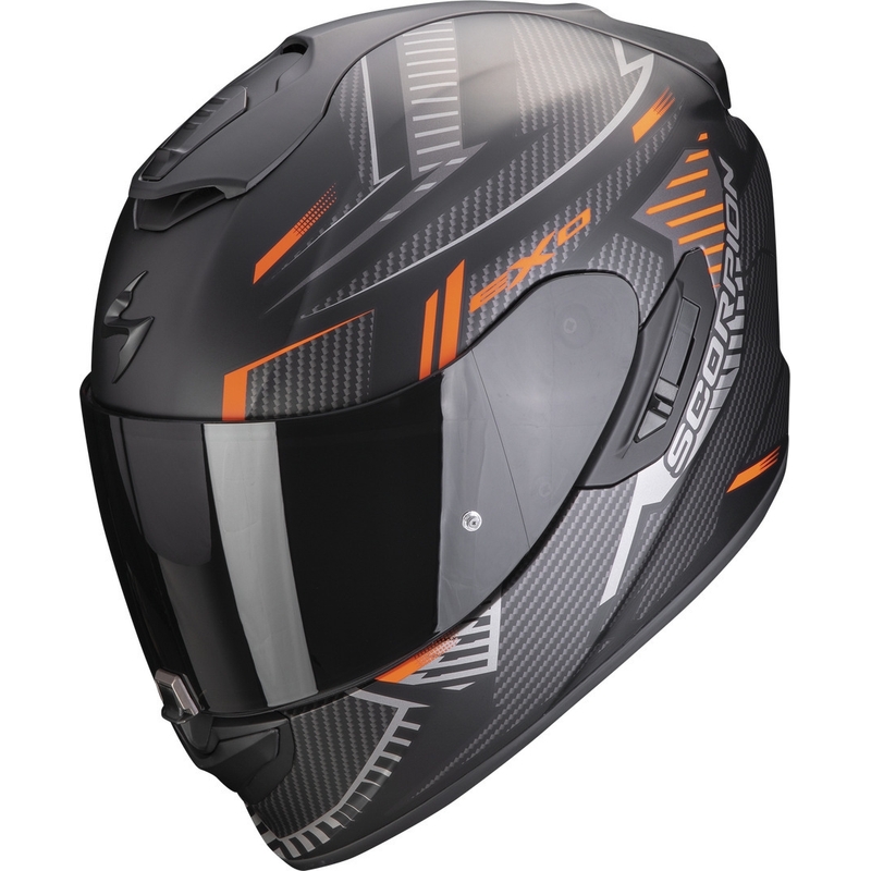 Integral Motorradhelm Scorpion EXO-1400 EVO Air Shell schwarz-orange matt