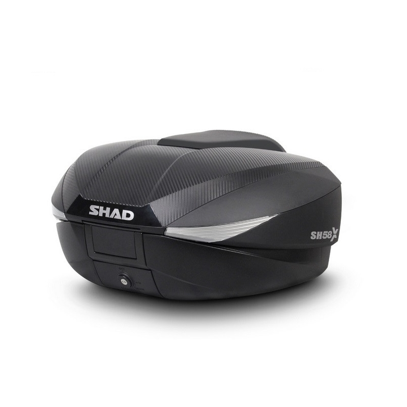 Top case SHAD SH58X Carbon (expandable concept) with PREMIUM lock and backrest