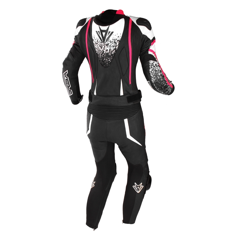 Damen Motorradkombi RSA GT2 schwarz-weiß-neonpink Abverkauf Ausverkauf