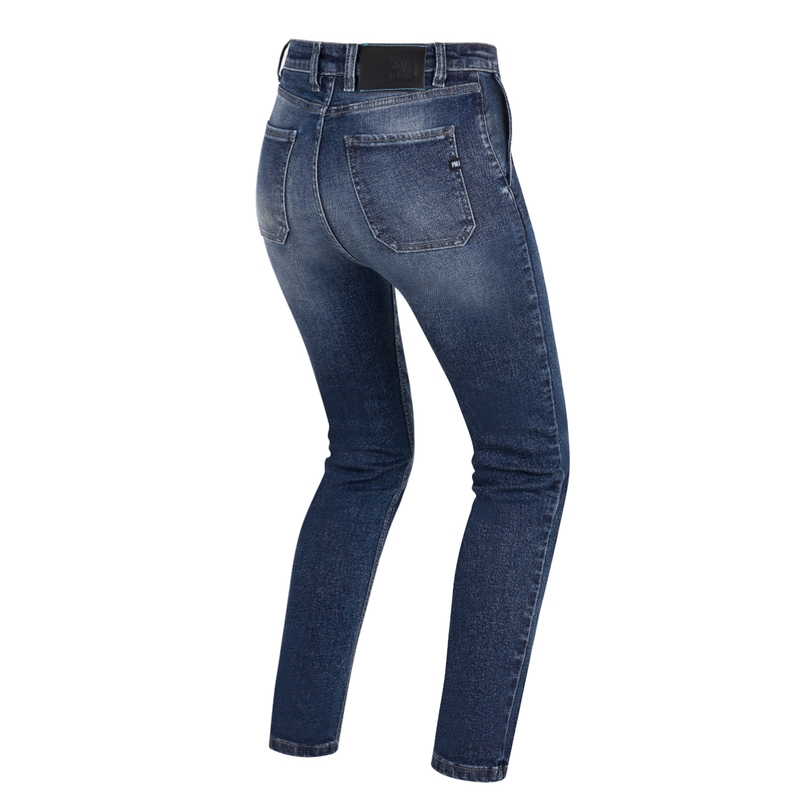 Damen-Motorradjeans PMJ Victoria blau Ausverkauf