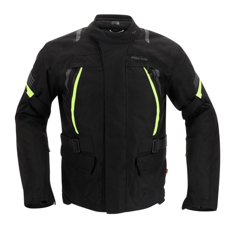 Motorradjacke RICHA Phantom 3 schwarz-fluorgelb Ausverkauf