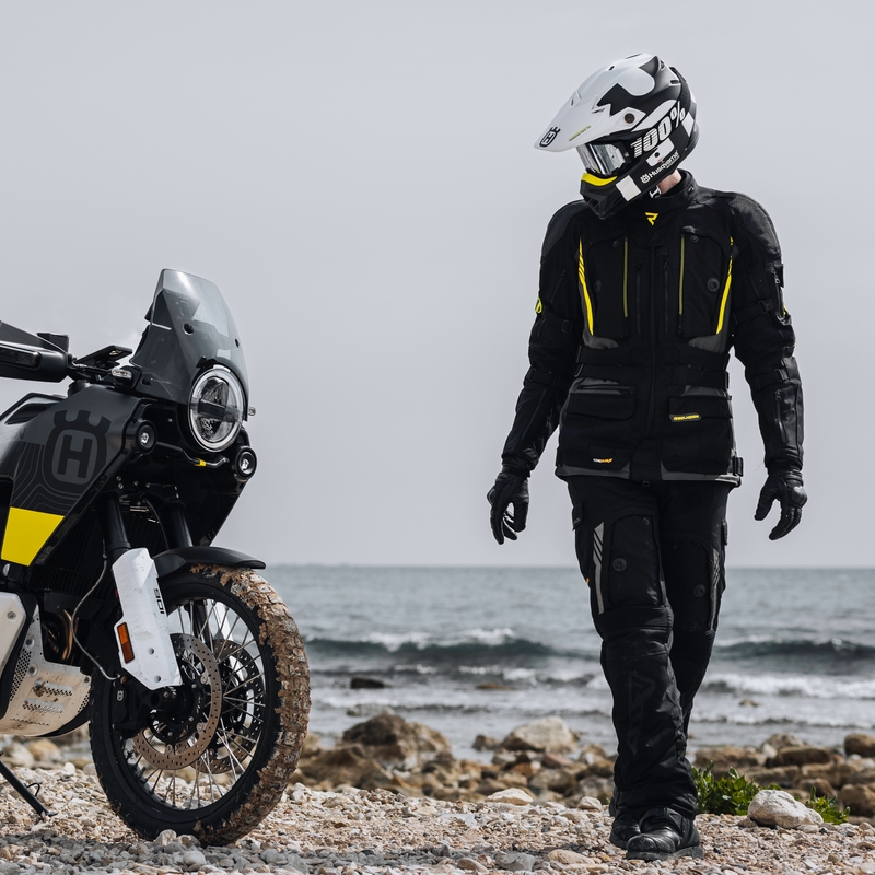 Rebelhorn Patrol schwarz-grau-fluorgelbe Motorradjacke