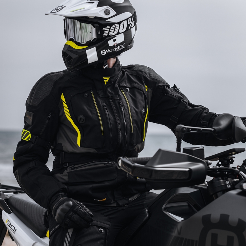 Rebelhorn Patrol schwarz-grau-fluorgelbe Motorradjacke