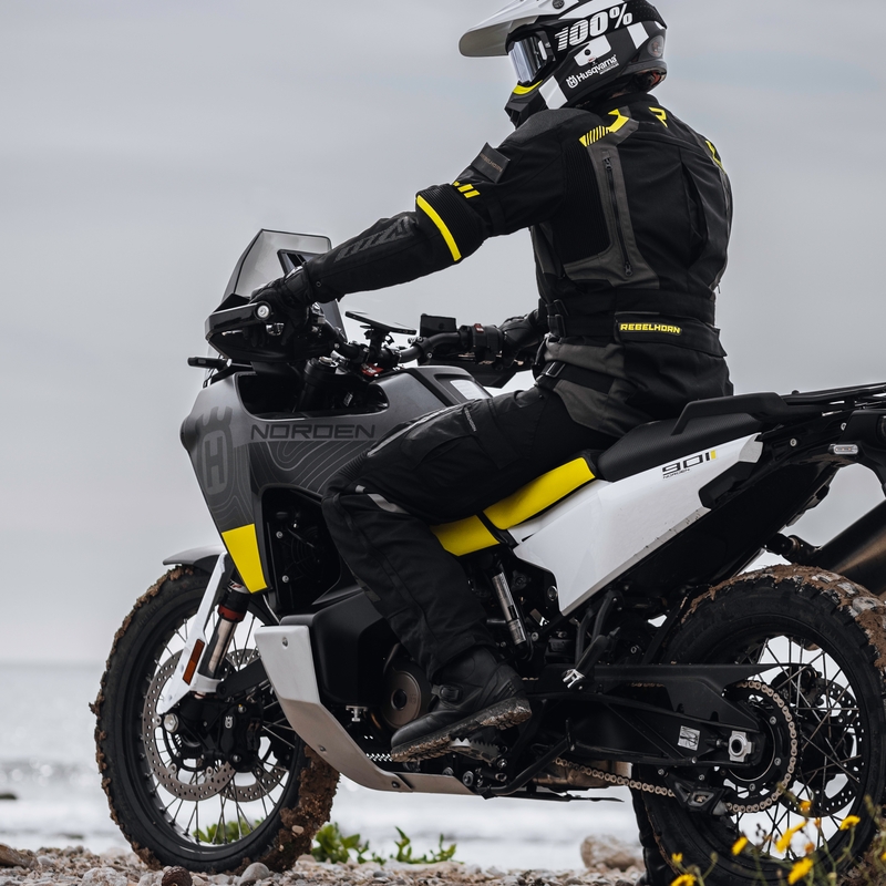 Rebelhorn Patrol schwarz-grau-fluorgelbe Motorradjacke