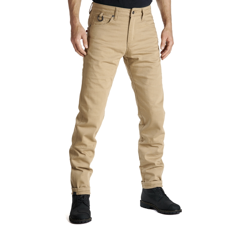 Motorradjeans PANDO MOTO Robby Slim beige Ausverkauf