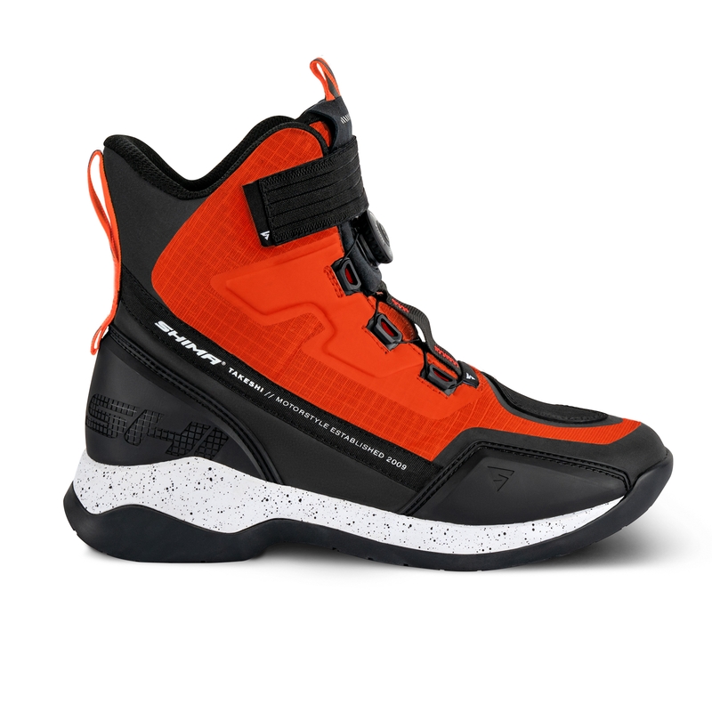 Shima Takeshi Motorradstiefel schwarz-rot