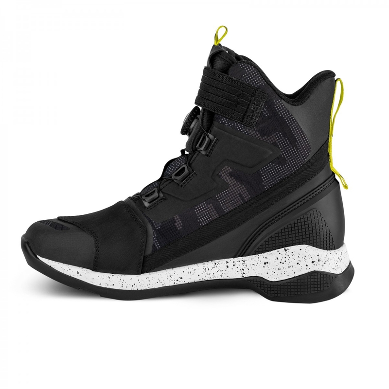 Shima Takeshi Motorradstiefel schwarz-camo-fluogelb