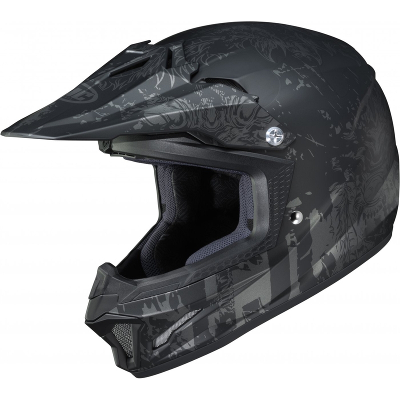 Kinder-Motocross-Helm HJC CL-XY II Creeper MC5SF schwarz-grau