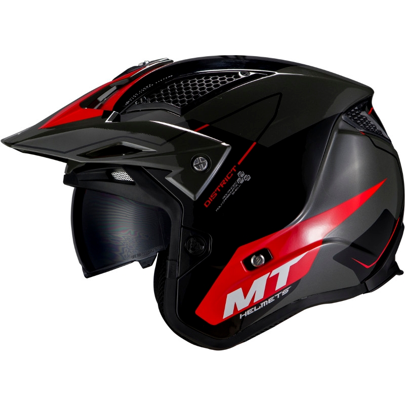 MT District SV Summit H5 open trials Helm schwarz und rot