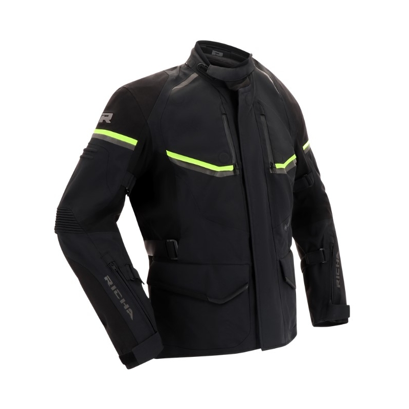 Motorradjacke RICHA Atlantic 2 Gore-Tex schwarz-fluo gelb Ausverkauf