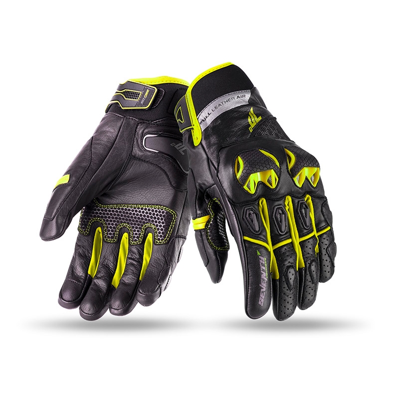 Motorradhandschuhe SEVENTY DEGREES SD-N32 schwarz-fluorgelb