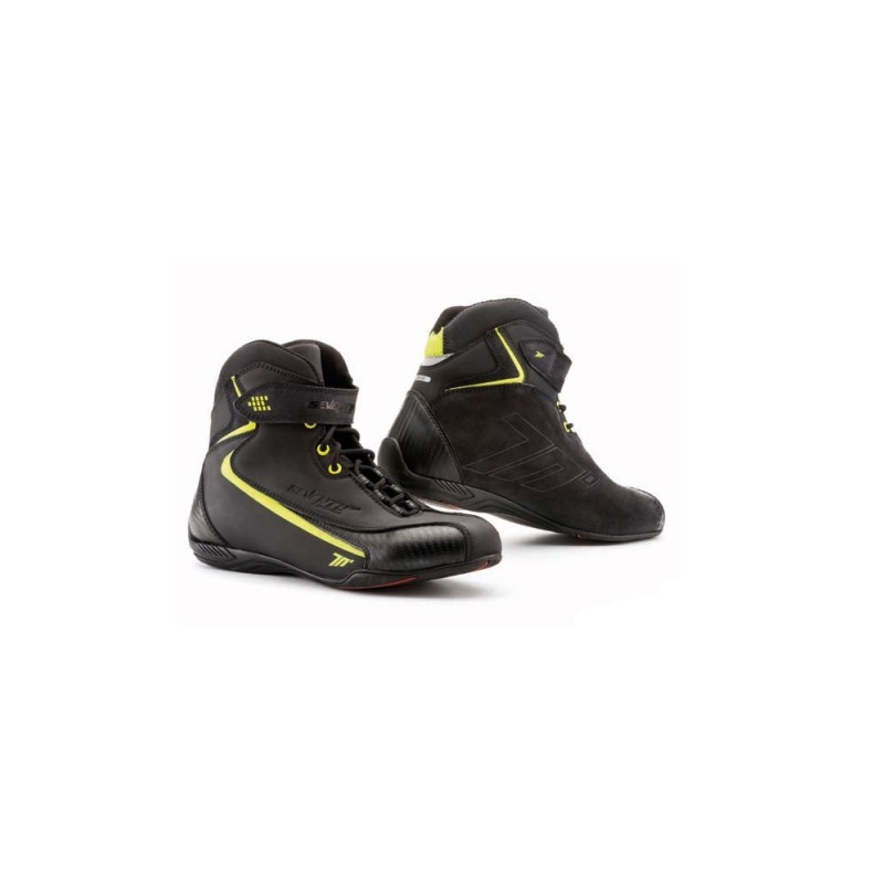 Motorradstiefel SEVENTY DEGREES SD-BC6 schwarz-fluo gelb
