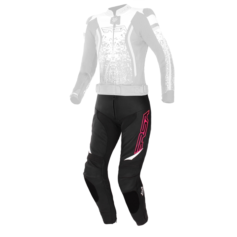 Damen RSA GT2 Schwarz-Weiß-Fluo Pink Motorradhosen Ausverkauf