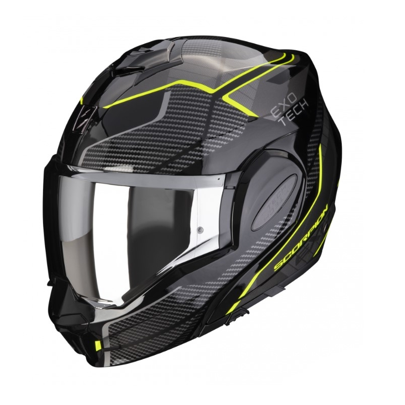Klapphelm Scorpion EXO-TECH EVO ANIMO schwarz-grau-fluo gelb im Angebot Ausverkauf
