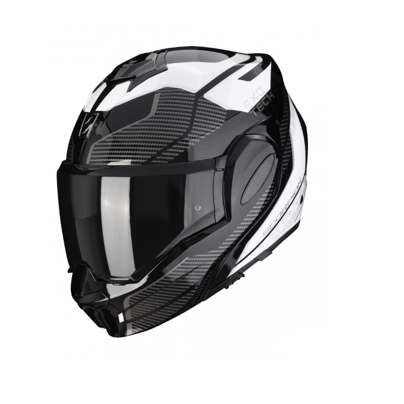 Klapphelm Scorpion EXO-TECH EVO ANIMO schwarz-weiß im Angebot Ausverkauf