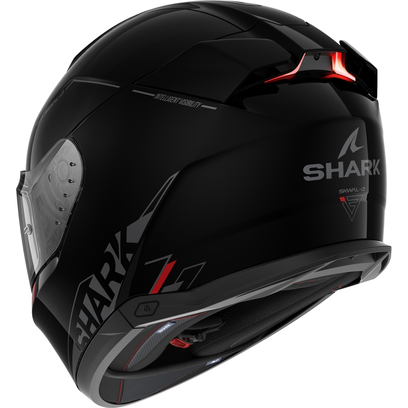Integral Motorradhelm SHARK Skwal i3 Blank SP schwarz glänzend