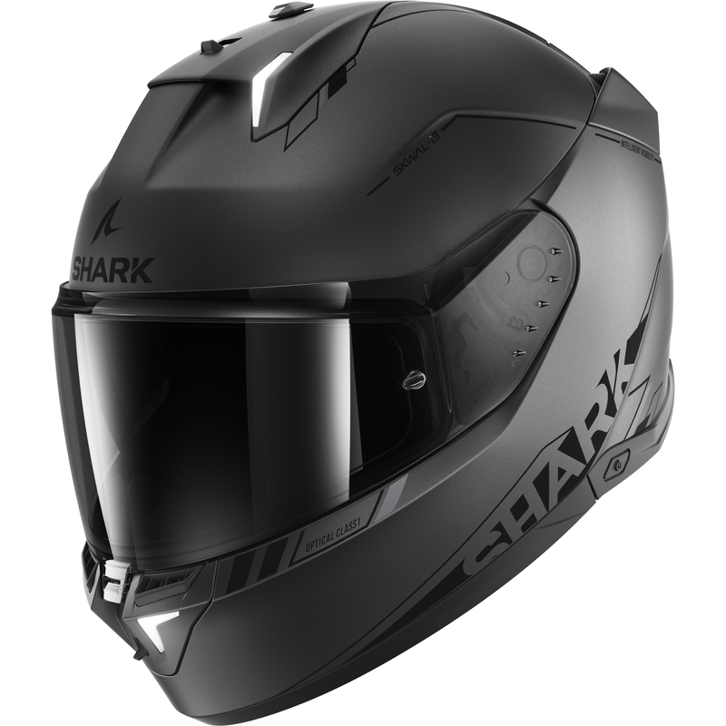 Integral Motorradhelm SHARK Skwal i3 Blank SP grau matt