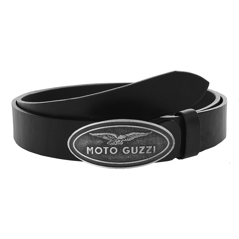Motorradgürtel aus Leder mit Moto Guzzi-Schnalle