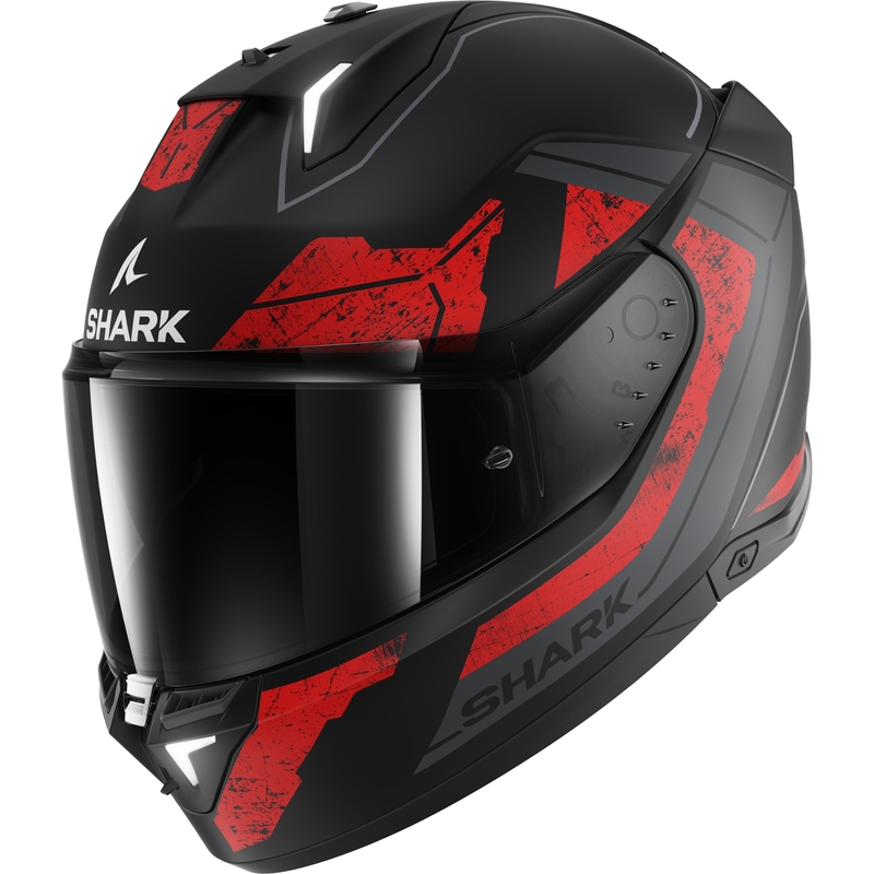Integral Motorradhelm SHARK Skwal i3 Rhad schwarz-grau-rot matt