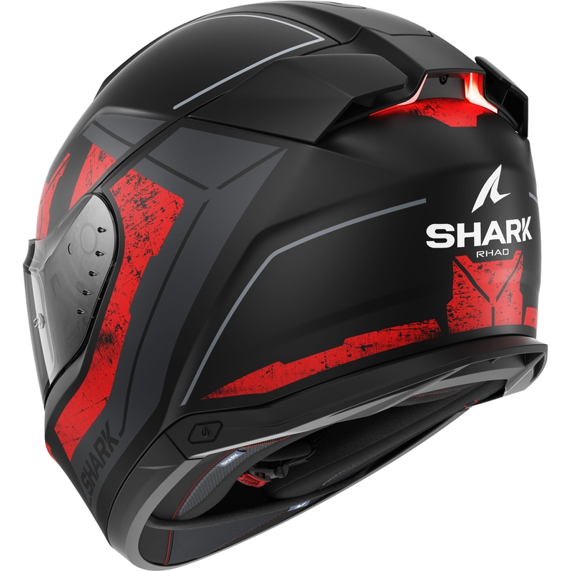 Integral Motorradhelm SHARK Skwal i3 Rhad schwarz-grau-rot matt