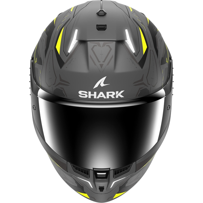 Integral-Motorradhelm SHARK Skwal i3 Linik grau-gelb matt