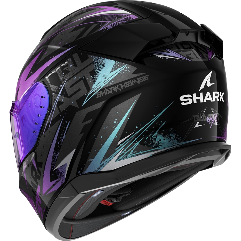 Integral-Motorradhelm SHARK D-SKWAL 3 Blast-R schwarz-grau-lila