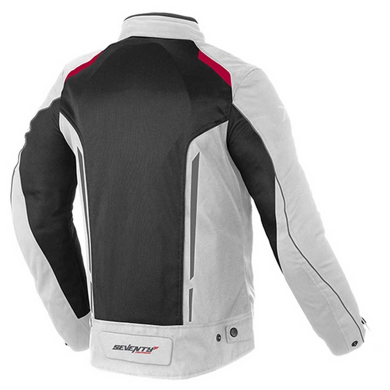 Motorradjacke SEVENTY DEGREES SD-JT32 schwarz-grau-rot