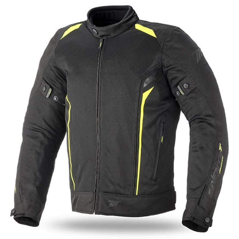 Motorradjacke SEVENTY DEGREES SD-JT32 schwarz-fluorgelb