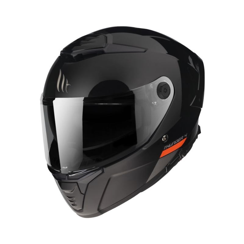 Integrierter Motorradhelm MT FF118SV Thunder 4 SV schwarz glänzend
