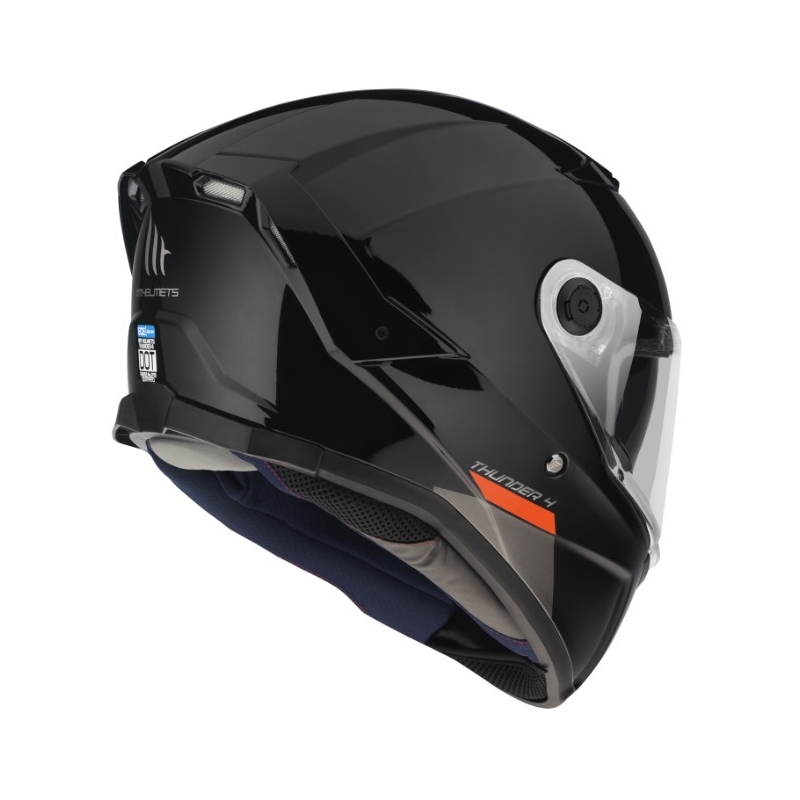Integrierter Motorradhelm MT FF118SV Thunder 4 SV schwarz glänzend