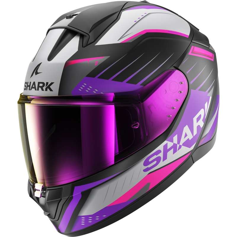 Integral Motorradhelm SHARK RIDILL 2 BERSEK schwarz-grau-lila-rosa
