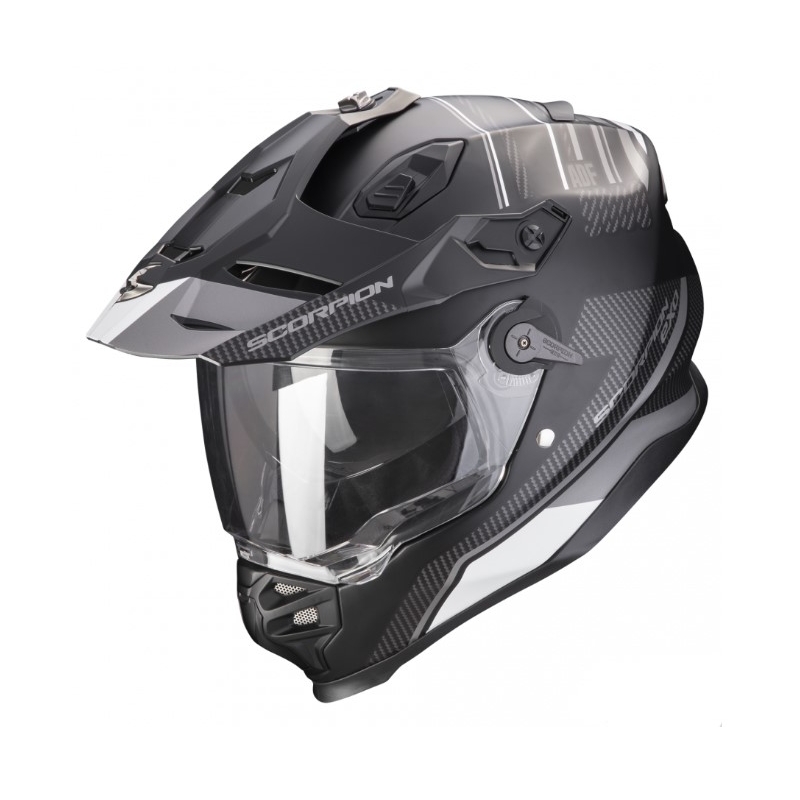 Enduro-Motorradhelm SCORPION ADF-9000 AIR Desert schwarz-silber Ausverkauf